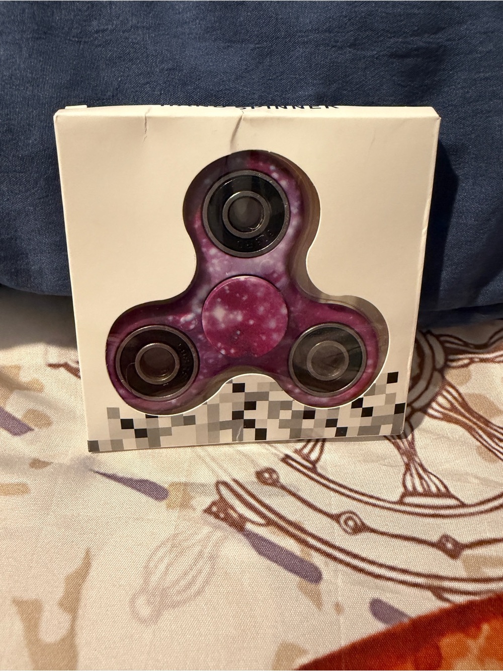 Purple Galaxy Fidget Spinner - Compact Stress Relief Toy
